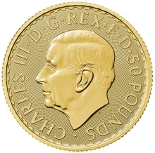 Moneda Britannia de Oro de 1/2 onza 2023 Carlos III