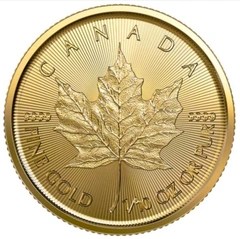 Maple Leaf Canadiense de 1/10 oz de Oro 2023