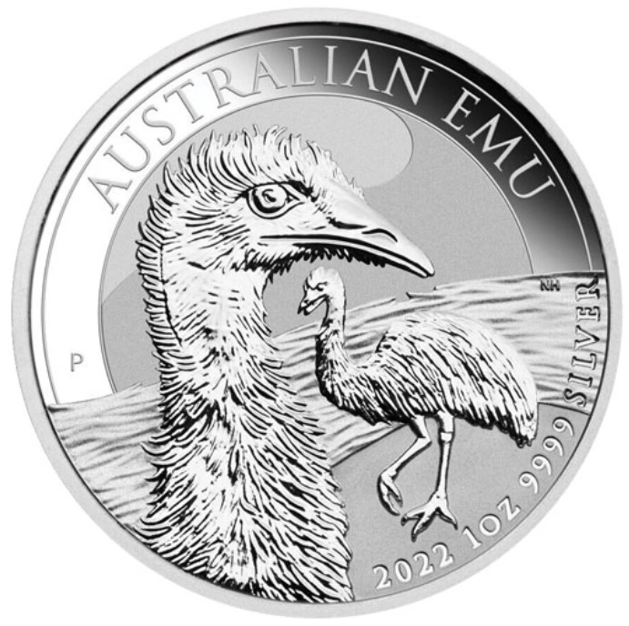 Moneda Emú Australiano de Plata de 1 oz 2022