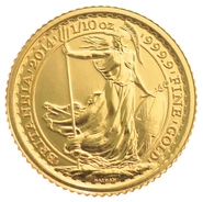 Moneda Britannia de Oro de 1/10 oz 2014