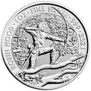 Moneda Mitos y Leyendas Robin Hood de Plata de 1 oz 2021