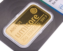 Lingote de Oro de 20 g Umicore