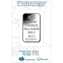 Lingote de Paladio de 1 oz PAMP