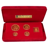 Set de 4 Monedas de Oro Soberano Proof de la Isla de Man de 1979 en Caja Original