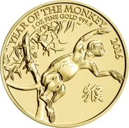 Royal Mint 1 oz de Oro - 2016 Año del Mono