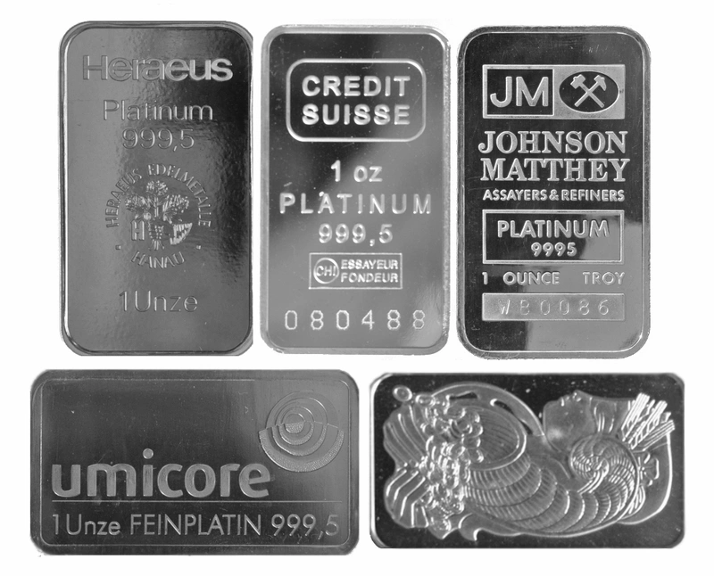 Lingote de Platino de 1 oz (de Nuestra Elección)