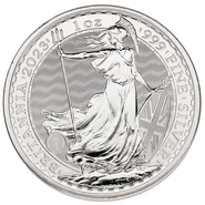 Moneda Britannia de Plata de 1 oz 2023 Isabel II