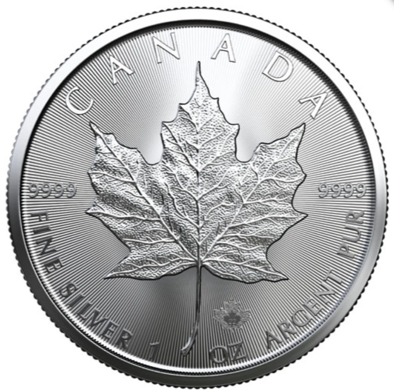 Maple Leaf Canadiense de 1 oz de Plata 2022