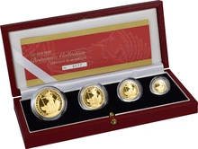 Juego de 4 Britannias Proof 2002 (en Caja Original)