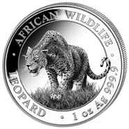 Moneda Leopardo Somalí de Plata de 1 oz 2023