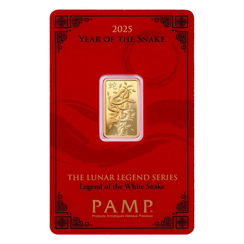 Lingote de Oro de 5 g PAMP Año de la Serpiente 2025