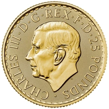 Moneda Britannia de Oro de 1/4 onza 2023 Carlos III