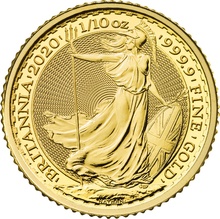 Britannia de 1/10oz de Oro 2020 en Caja Regalo