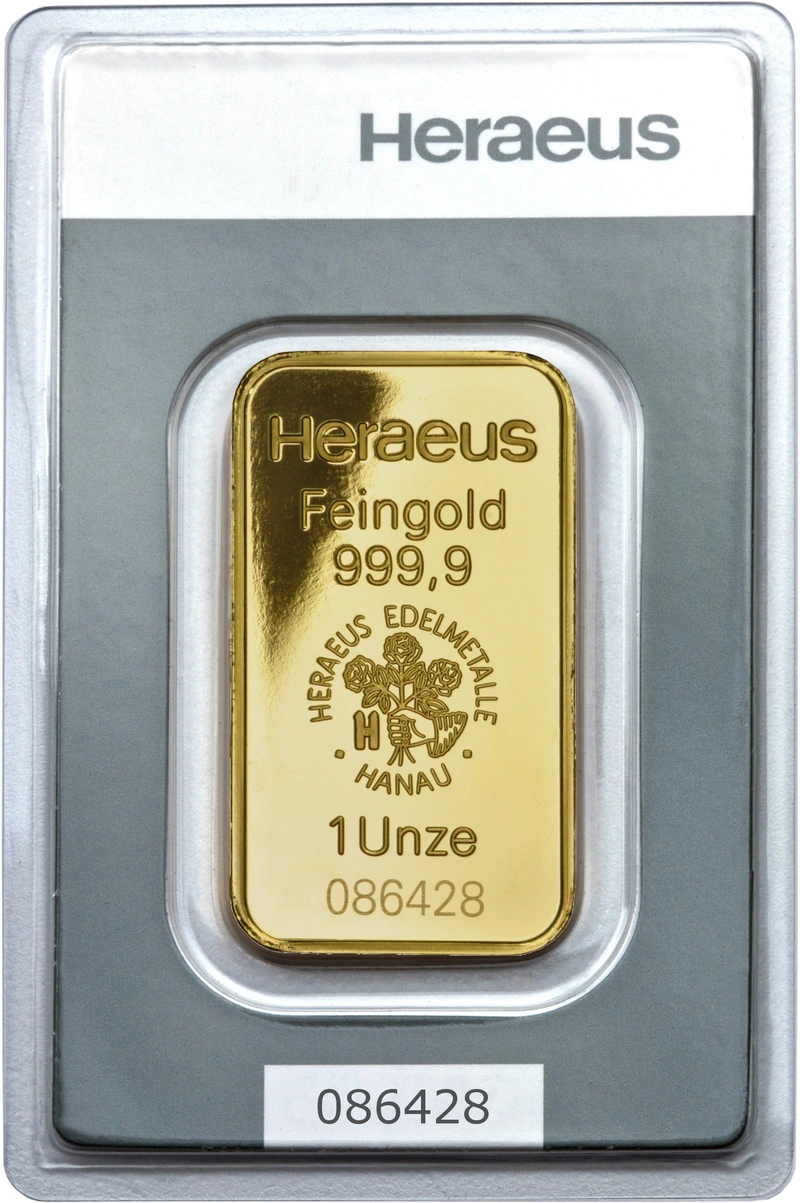 Lingote de Oro de 1 oz Heraeus