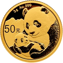 Moneda Panda Chino de Oro de 3 g 2019