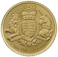 Moneda Escudo de Armas Real de Oro de 1/10 oz 2023