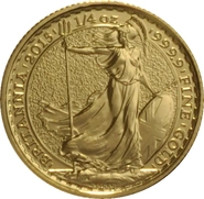 Moneda Britannia de Oro de 1/4 oz 2015