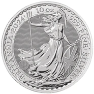 Moneda Britannia de Plata de 10 oz 2024