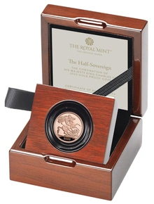 Moneda Medio Soberano de Oro Proof Coronación Carlos III 2023
