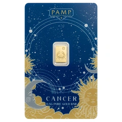0.5g Lingote de oro PAMP Zodiac Cancer Minted