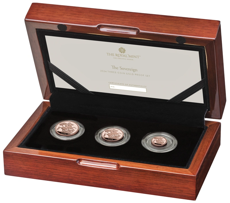 Juego de 3 Soberanos Proof 2024 en Caja Original