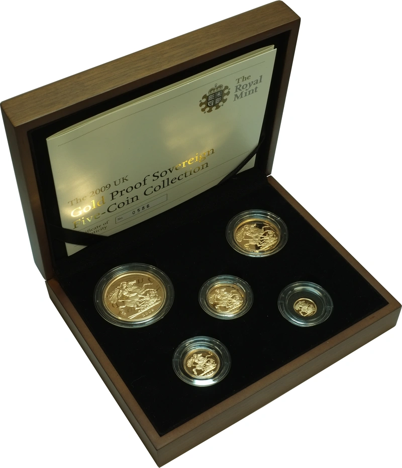 Juego de 5 Soberanos Proof 2009 en Caja Original