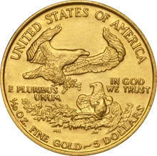 Moneda American Eagle de Oro de 1/10 oz 1992