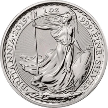 Moneda Britannia de Plata de 1 oz 2019