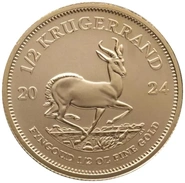 Moneda Krugerrand de 1/2 oz de Oro 2024