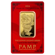 Lingote de Oro de 1 oz PAMP Año del Dragón 2024