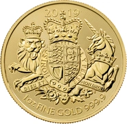 Moneda Escudo de Armas Real de Oro de 1 oz 2019