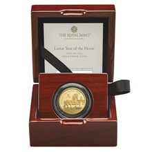 2026 Moneda de oro Proof de 1/4 oz del Año del Caballo de la Royal Mint