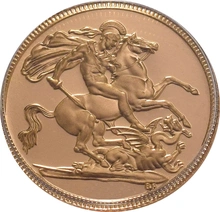 Moneda Soberano de Oro Isabel II Tercer Retrato