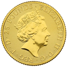 Moneda Bestias de la Reina El Galgo Blanco de Richmond de Oro de 1/4 oz 2021