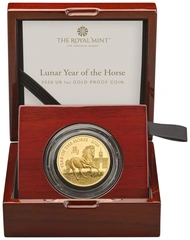 Moneda de oro Proof de 1 oz del Año del Caballo de 2026 de la Royal Mint