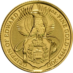 Moneda Bestias de la Reina El Grifo de Eduardo III de Oro de 1/4 oz Oro