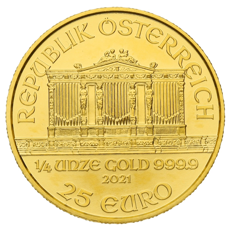 Moneda Filarmónica Viena de Oro de 1/4 oz 2021
