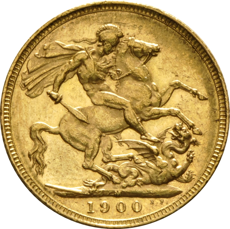 Moneda Soberano de Oro 1900 Victoria Velada (M)