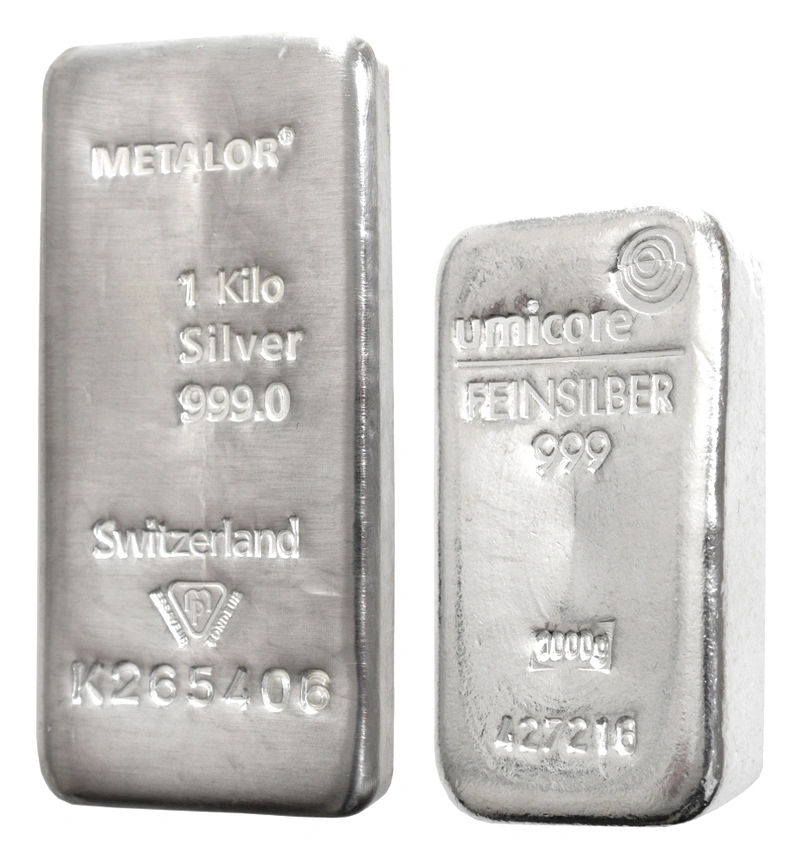 Lingote de Plata 1kg Sin IVA para Custodia