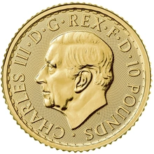 Décimo de Onza Britannia de Oro Carlos III en Cajita de Regalo