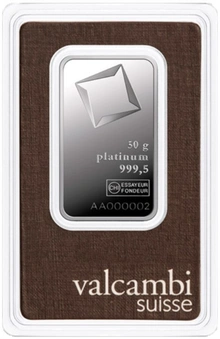 Lingote de Platino de 50 g Valcambi