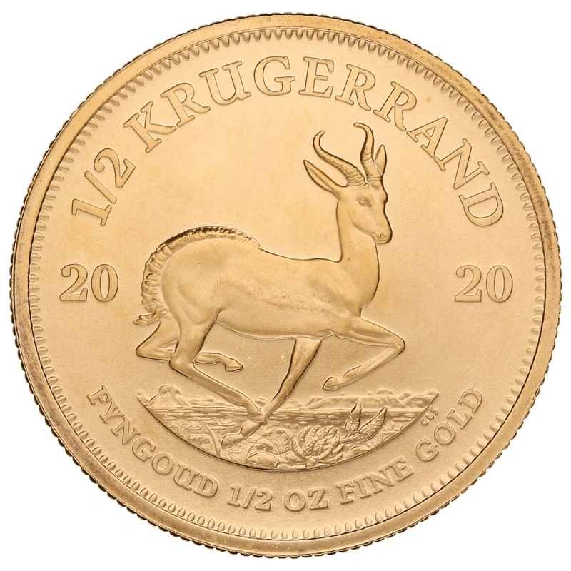 Moneda Krugerrand de 1/2 oz de Oro 2020