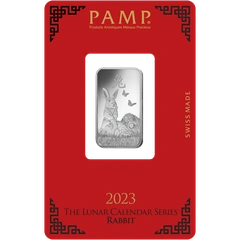 Lingote de Plata de 10 g PAMP Año del Conejo 2023