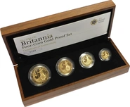 Juego de 4 Britannias Proof 2008 (en Caja Original)