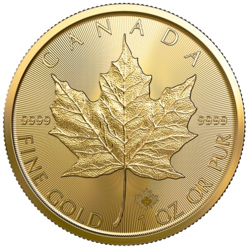 2022 Hoja de Arce Canadiense de 1oz de Oro