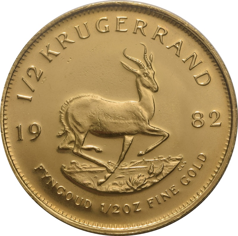 Krugerrand de 1/2oz de Oro 1982
