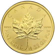 Maple Leaf Canadiense de 1/2 oz de Oro 2020