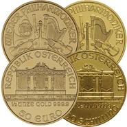 Moneda Filarmónica Viena de Oro de 1/2 oz (de Nuestra Elección)