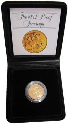 Moneda Soberano de Oro Proof 1982 en Caja Original