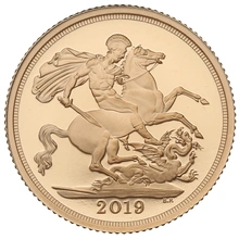 Juego de 5 Soberanos Proof 2019 Quinto Retrato